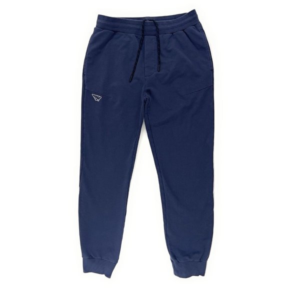 Paper Planes Mens Medium Solid Joggers Sweat Pants Navy Jay Z Roc Nation - Picture 2 of 11